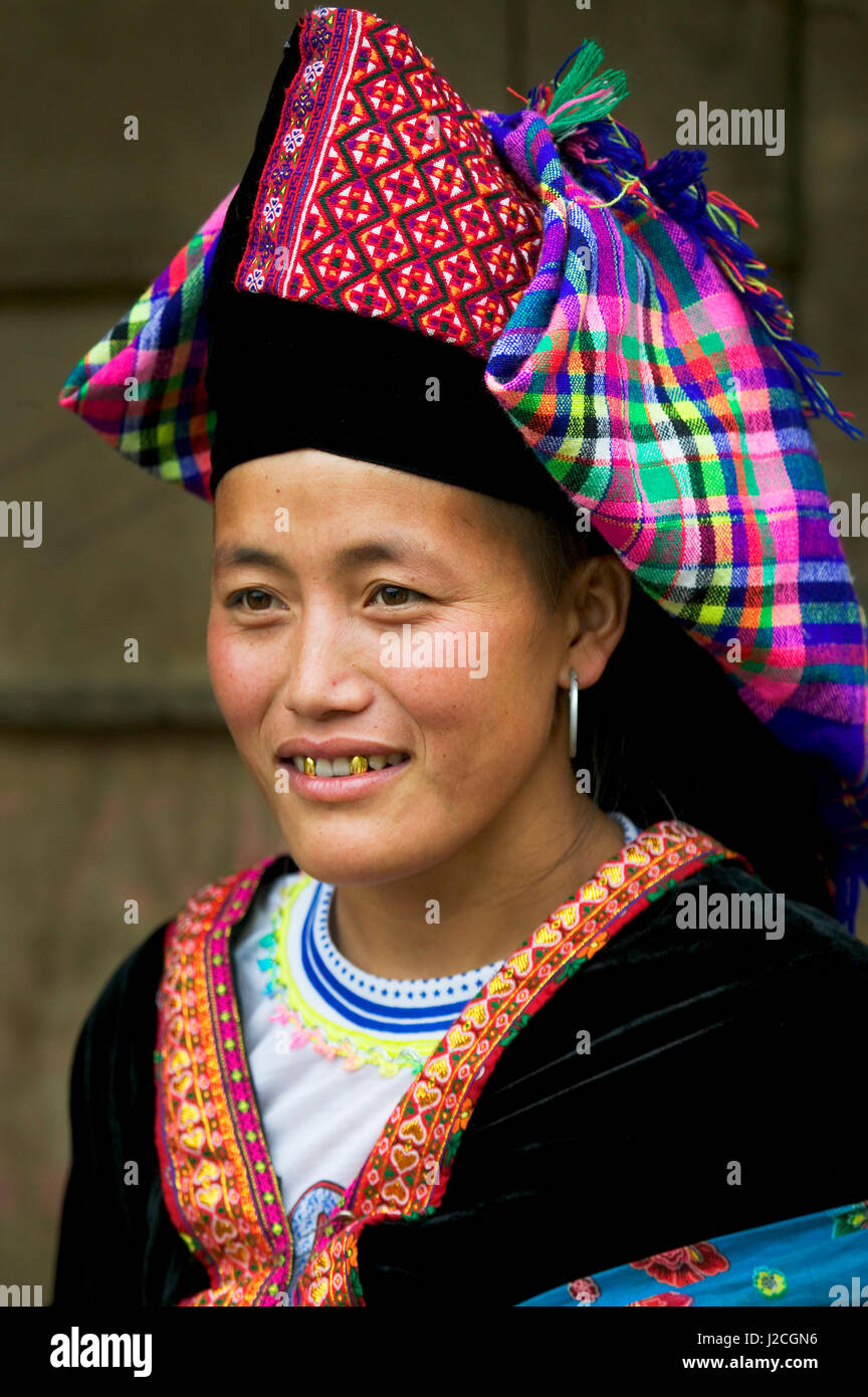 Asia, North Vietnam, Montagnard Woman Stock Photo