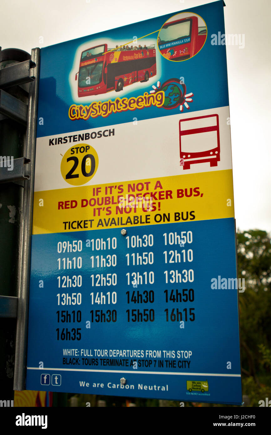 South Africa, Western Cape, Cape, bus ride with the red line of Cape