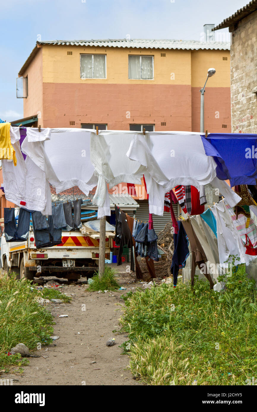 South Africa Western Cape Cape Laundry In The Backyard In Langa