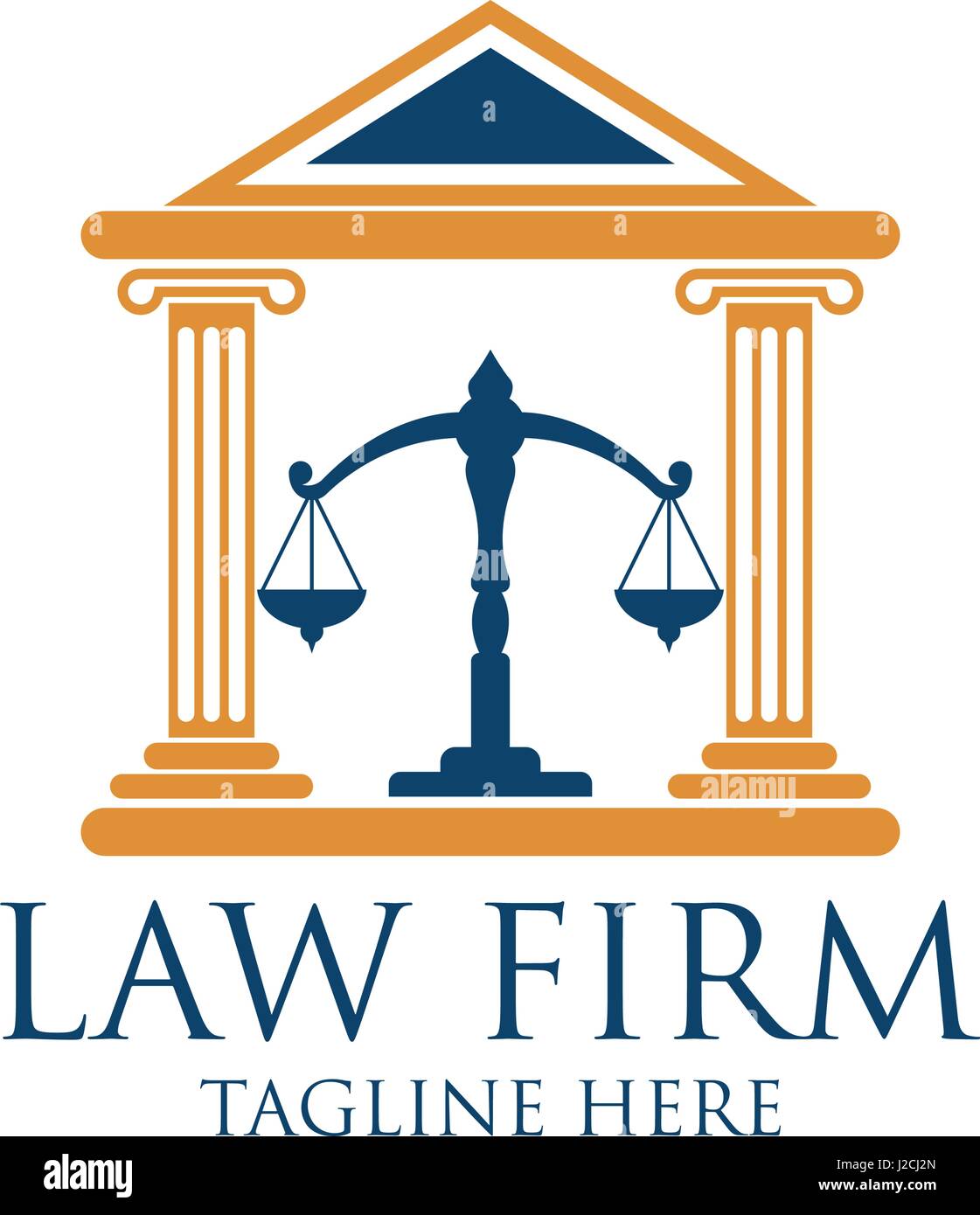 law firm logo with text space for your slogan / tagline, vector