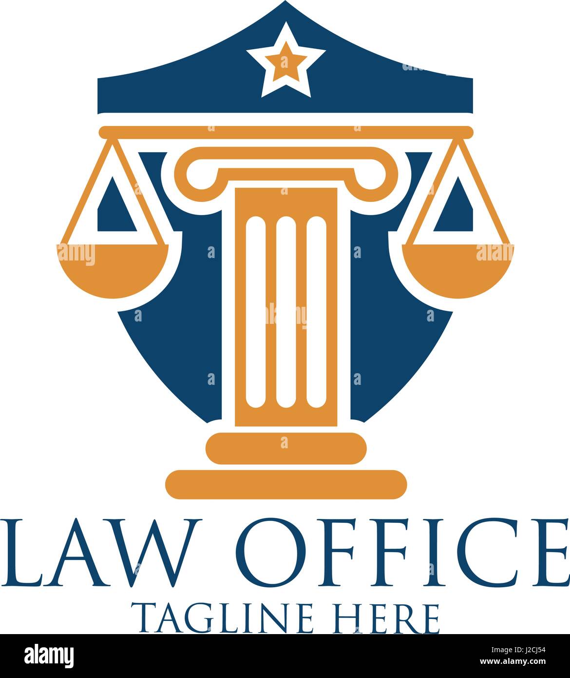 law firm logo with text space for your slogan / tagline, vector