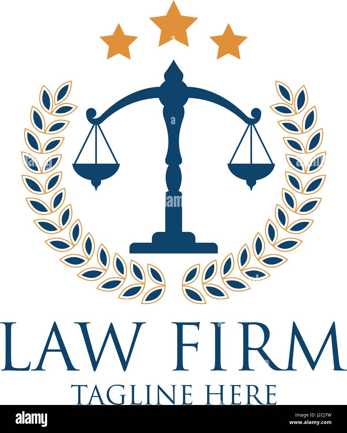 law firm logo with text space for your slogan / tagline, vector