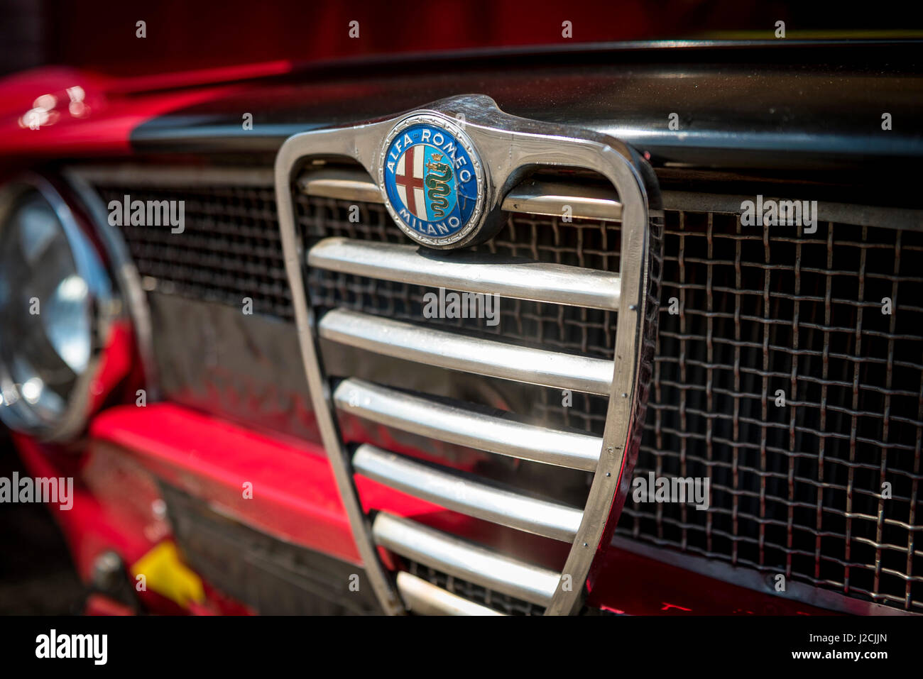 Alfa Romeo GT Junior GTA Classic Car Detail Stock Photo