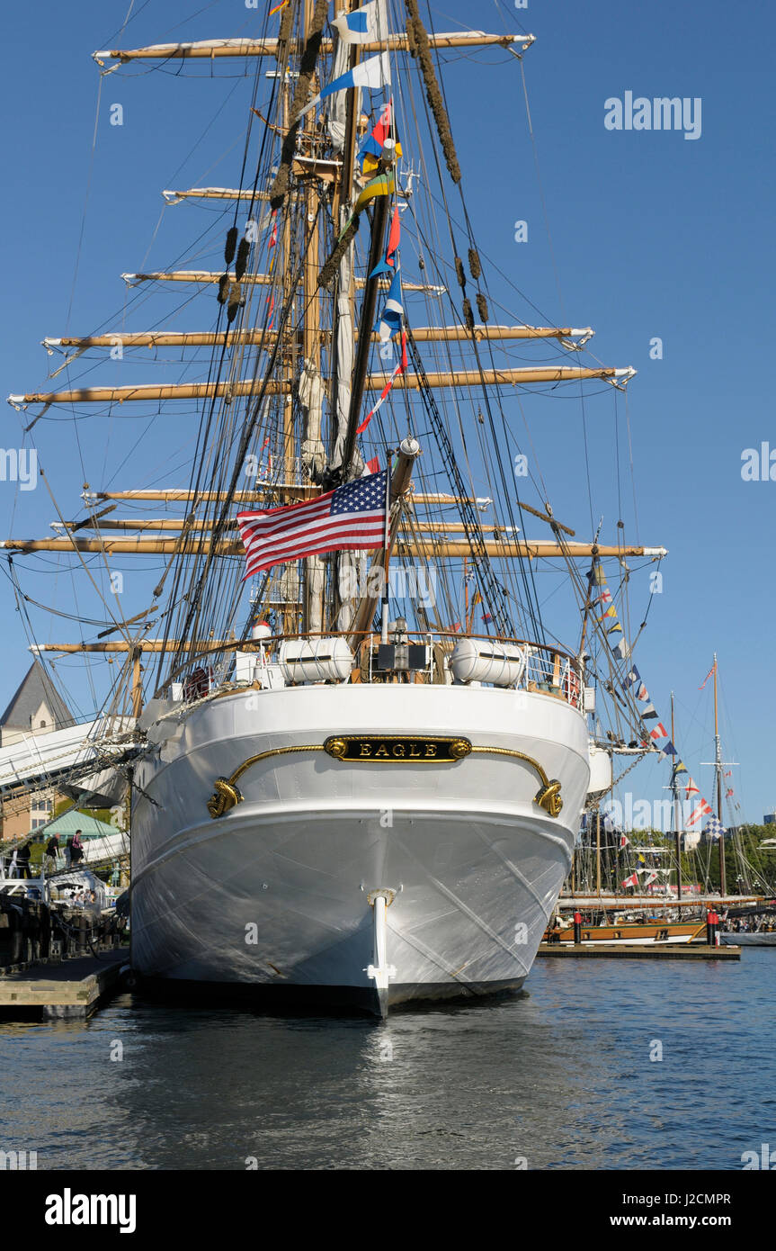 Canada, British Columbia, Victoria. Stern view of the USCG Eagle, a