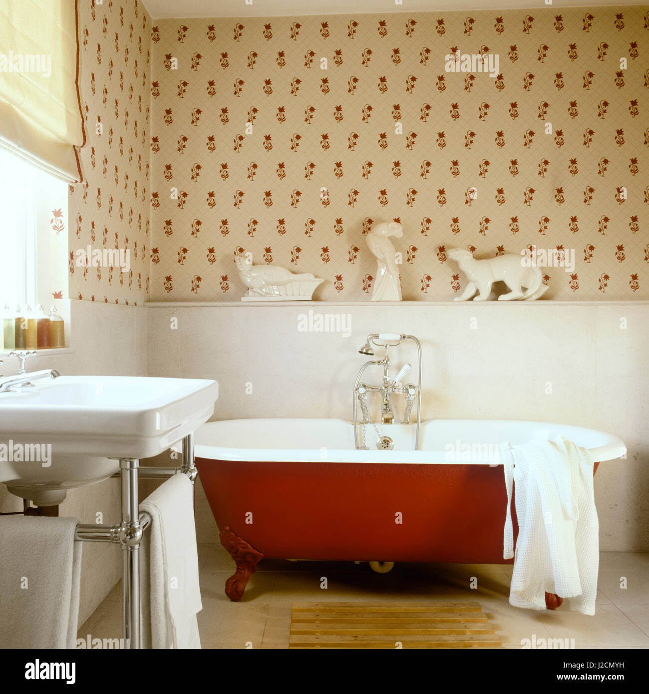 Country style bathroom. Stock Photo