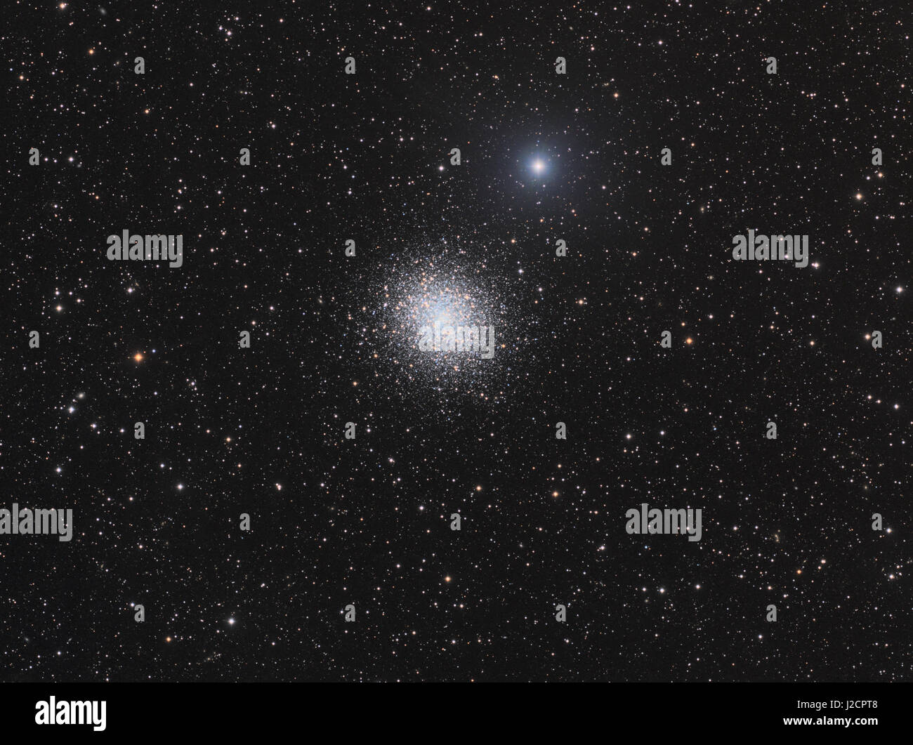 Messier 5 (M5, NGC 5904) - a globular cluster in teh constellation of Serpens (the Serpent) Stock Photo