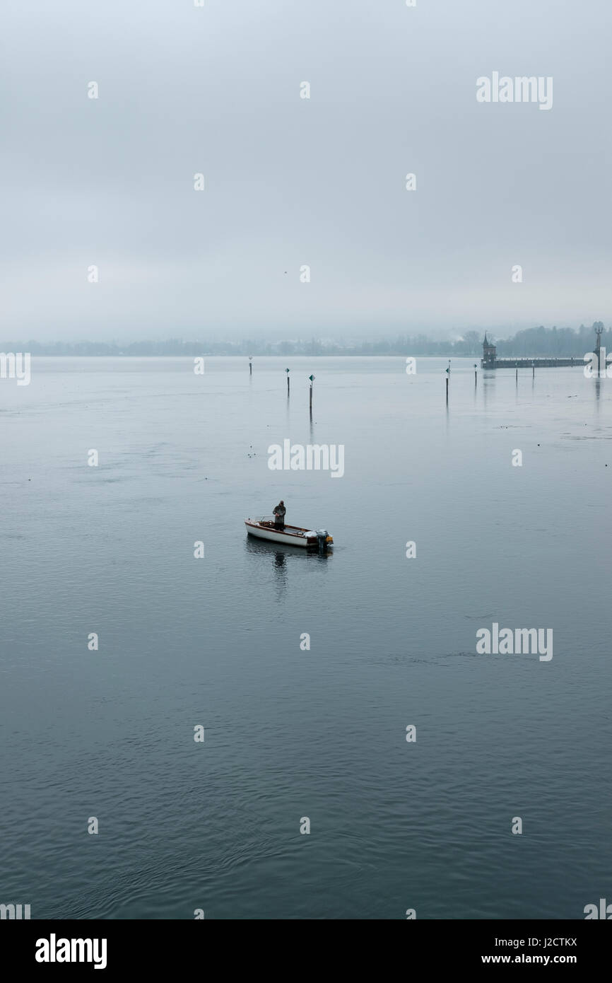 Lone Fishermen,Lake Constance,Bodensee,Konstanz,Germany Stock Photo Alamy