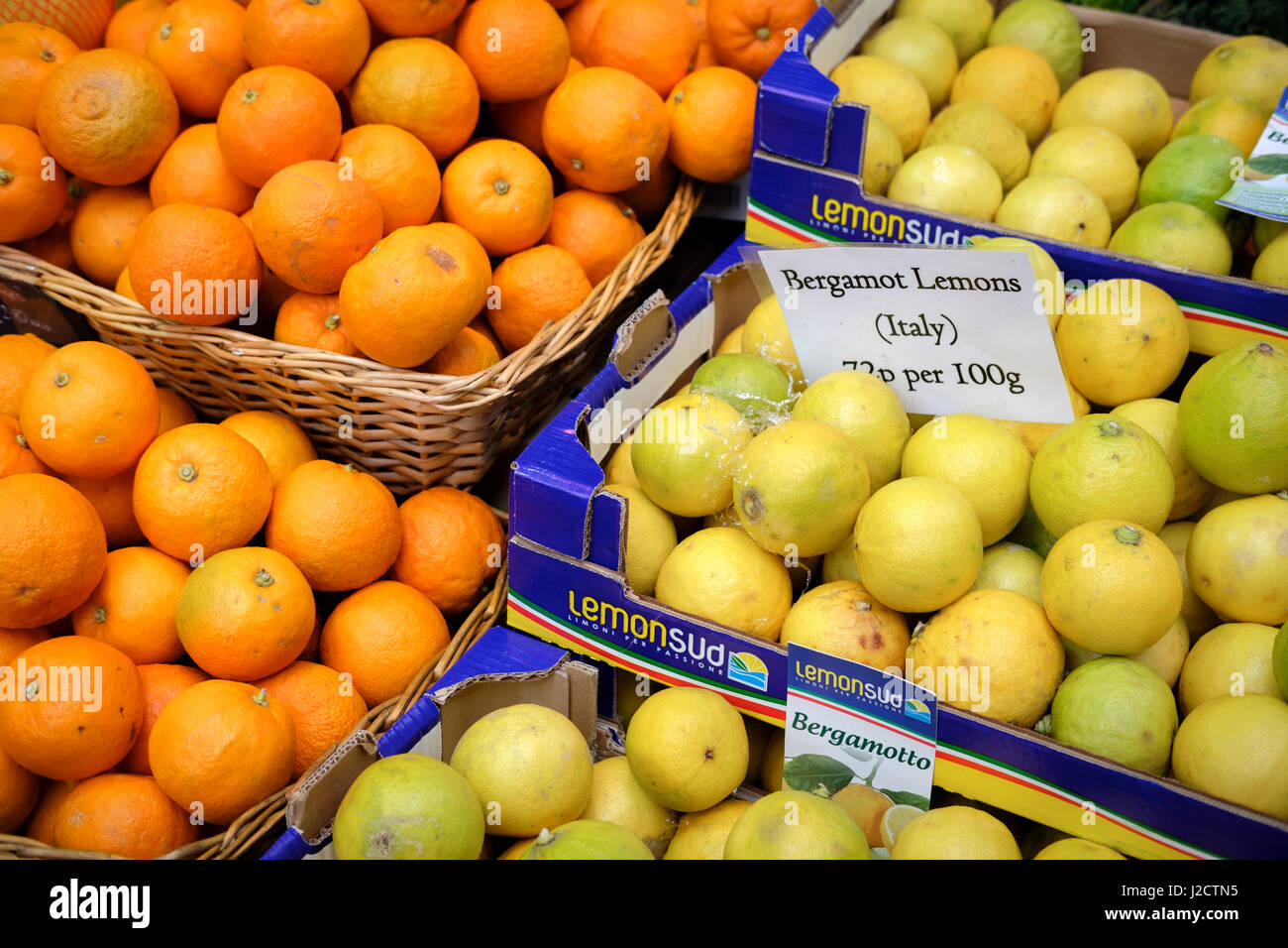 Bergamot Lemons and oranges Stock Photo