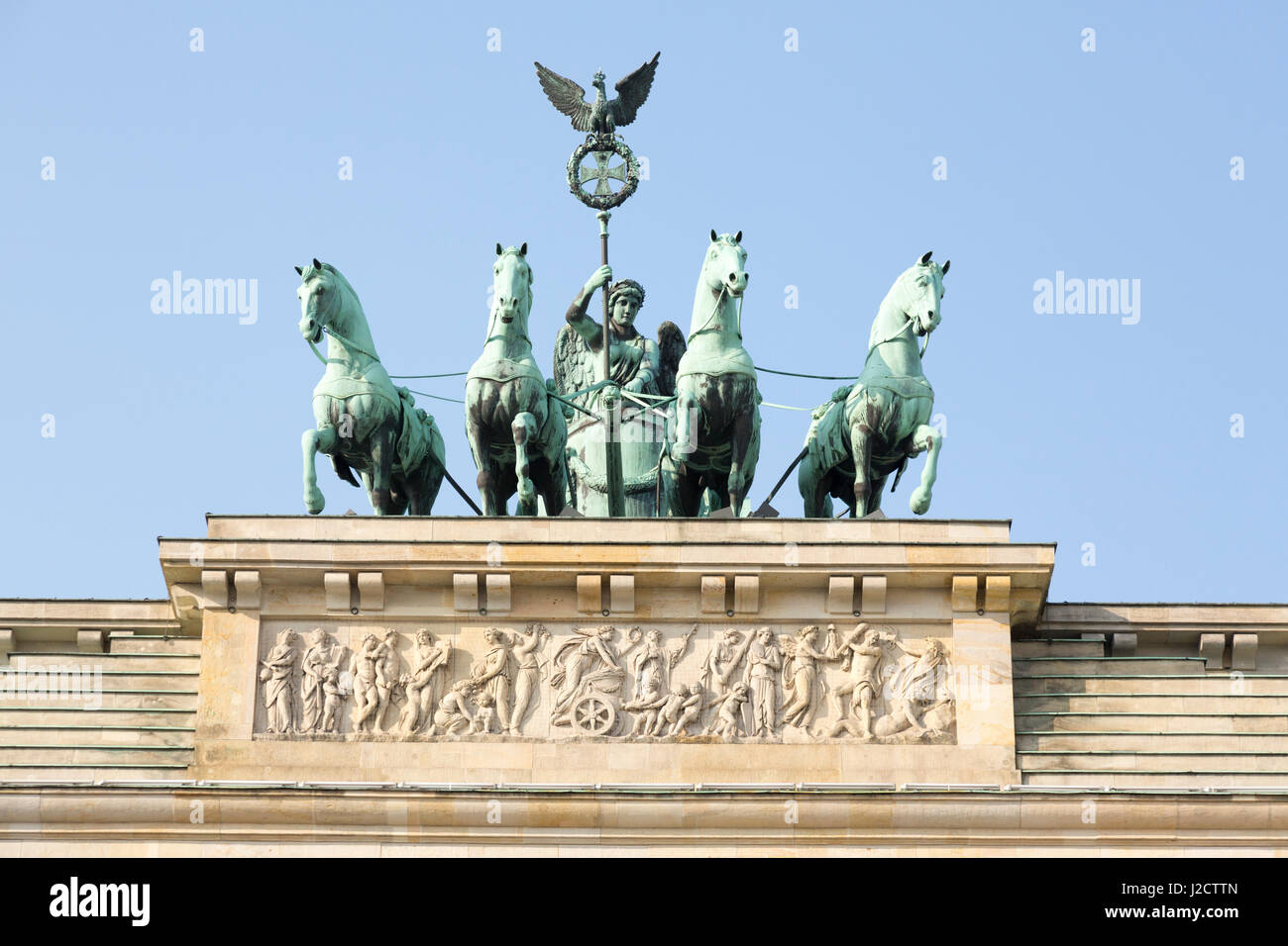Germany, Berlin. Statue atop Brandenburg Gate. Credit as: Wendy Kaveney / Jaynes Gallery / DanitaDelimont.com Stock Photo