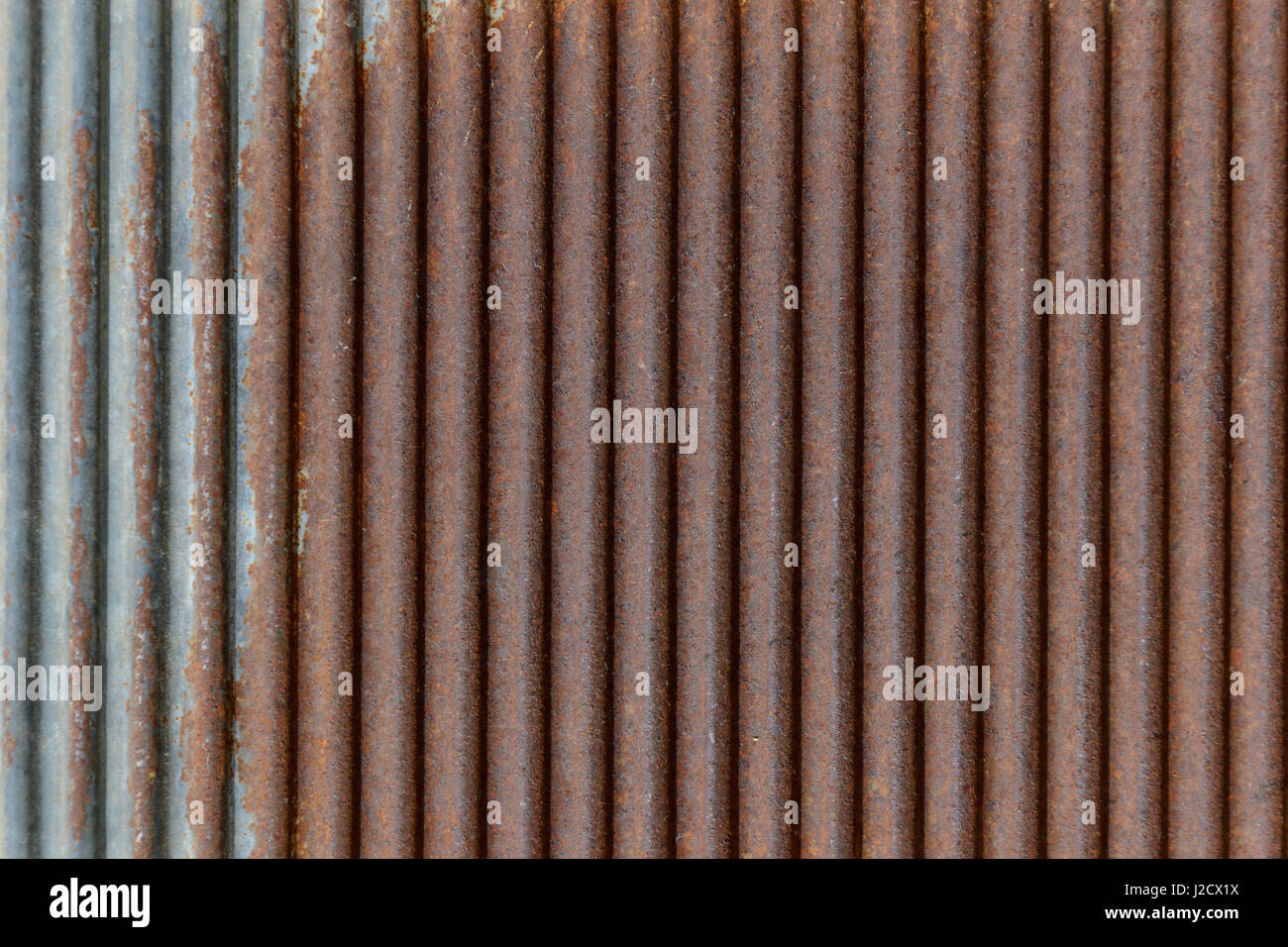 Old rusty texture of corrugated metal. Rusted galvanized iron plate ...