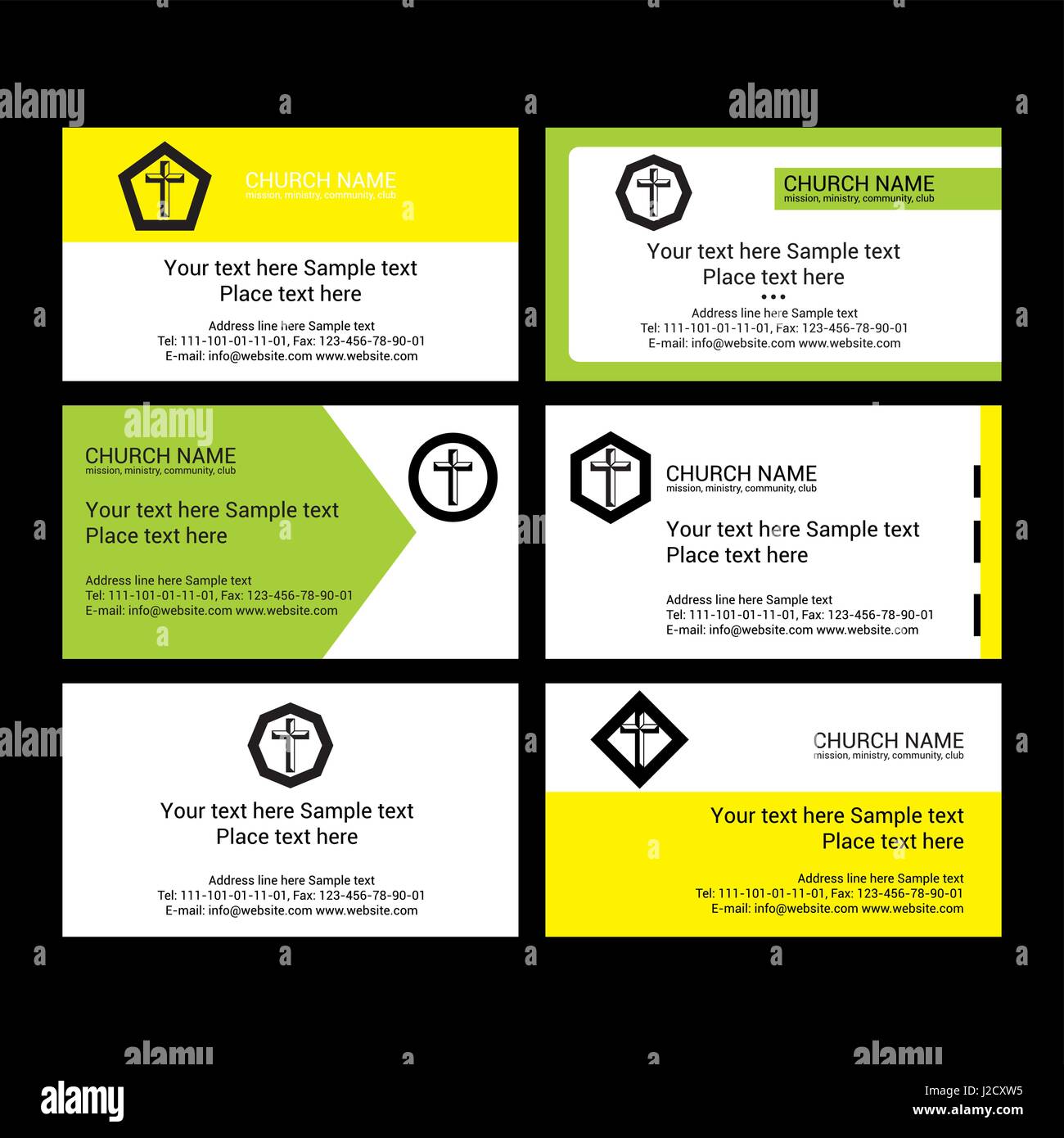 Set of christian visit cards Stock Vector Image & Art Alamy