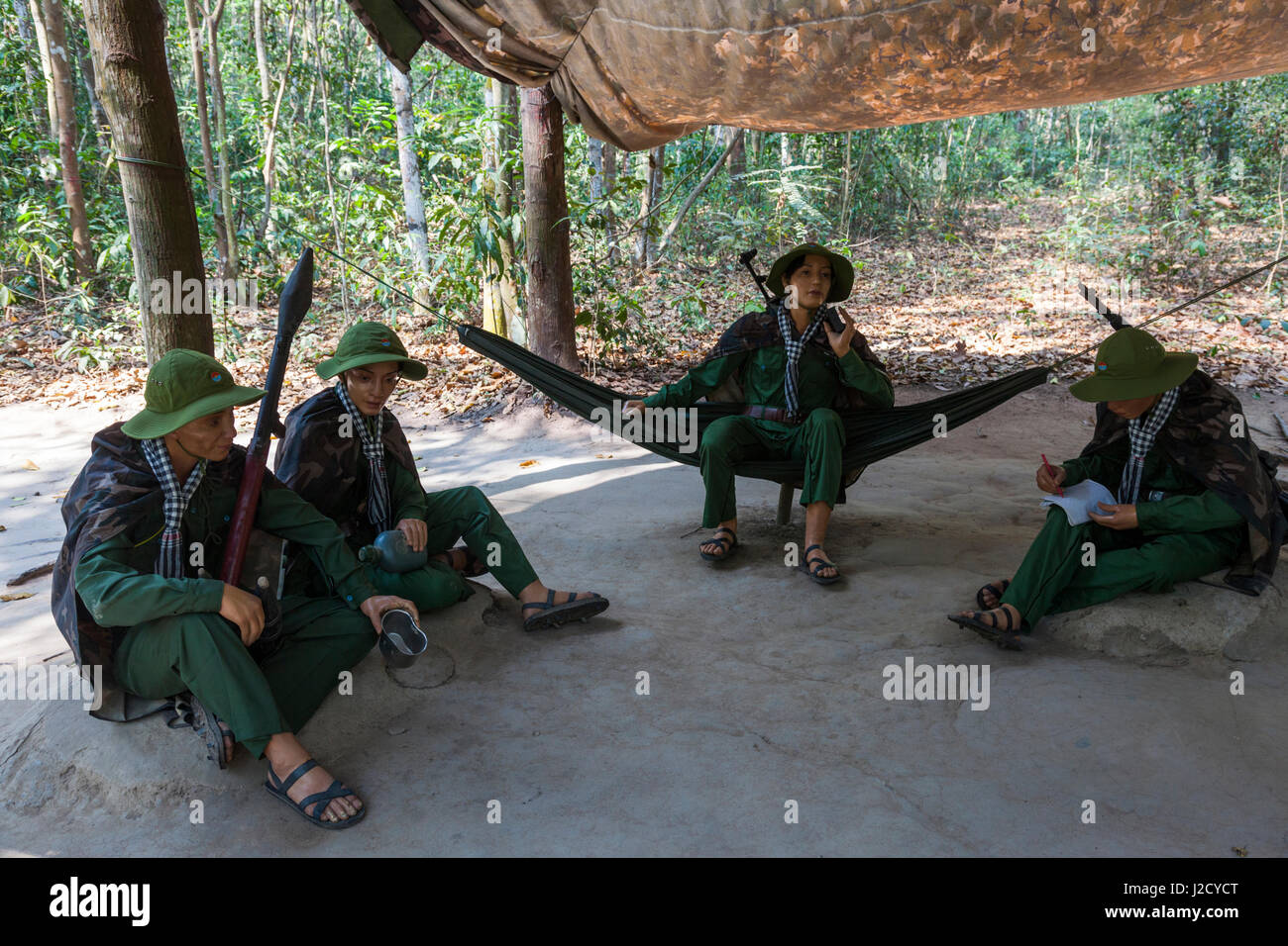 Vietnam, Cu Chi, Cu Chi Tunnels, former underground city used by the ...