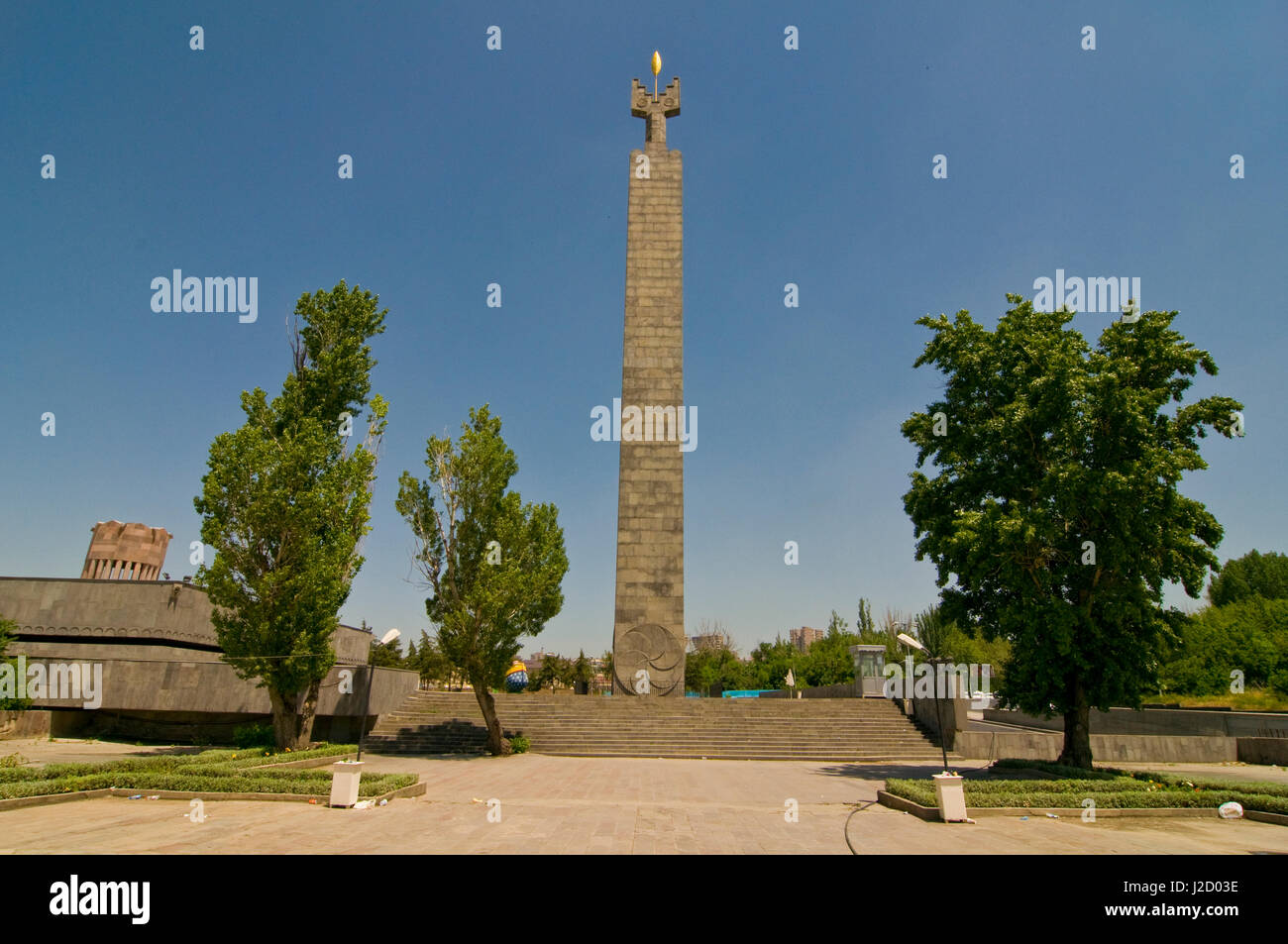 Armenian 50th Anniversary of Soviet Armenia Monument, Eriwan, Armenia Stock Photo