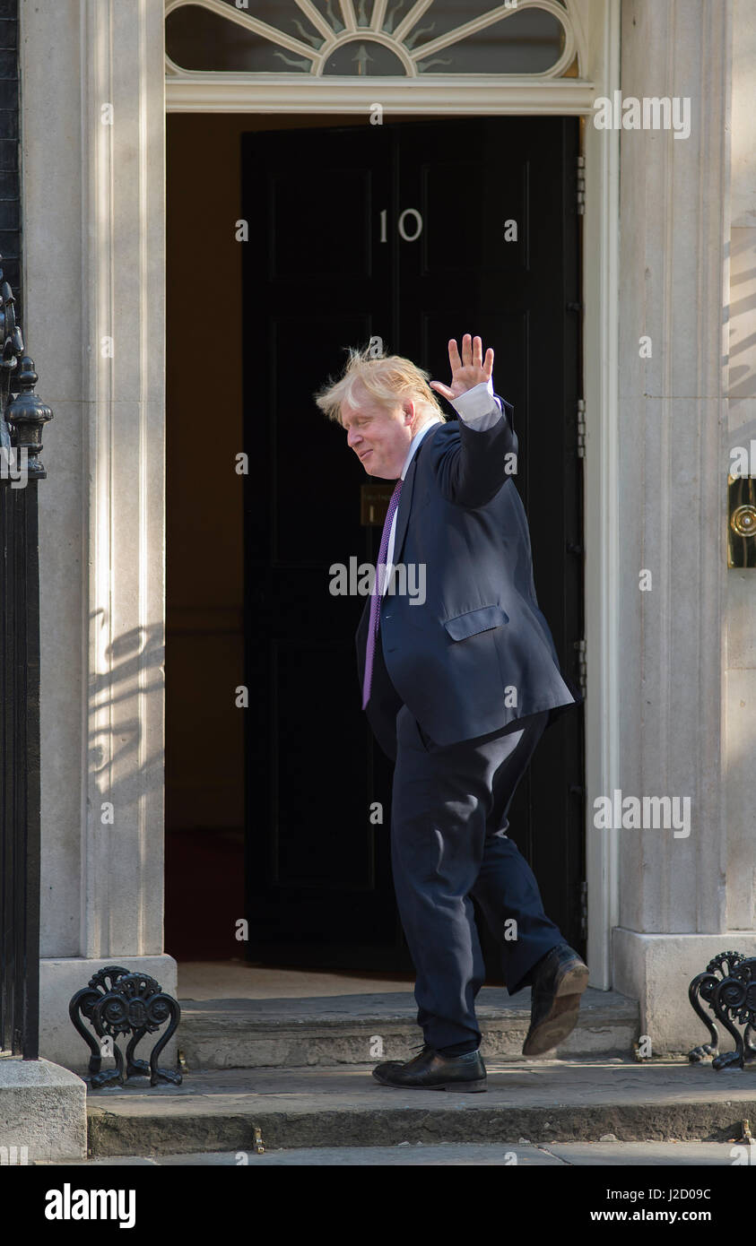 Government Minister Boris Johnson attending No 10 Meeting on 25