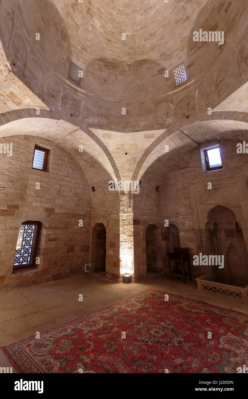 Azerbaijan, Baku. A large dome inside the Palace of the Shirvanshahs. Stock Photo