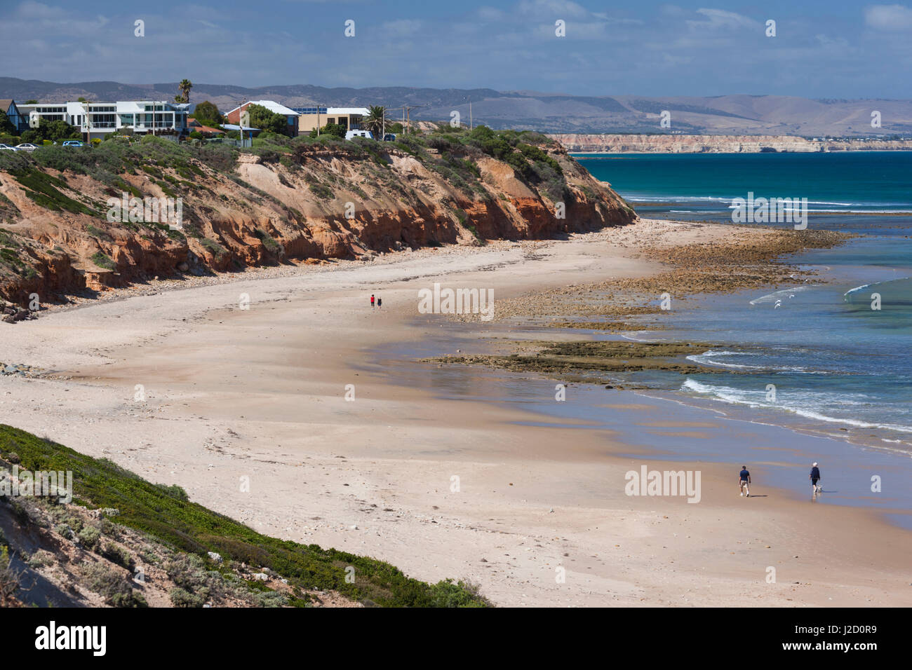 Australia, Fleurieu Peninsula, Port Willunga, elevated beach view Stock Photo