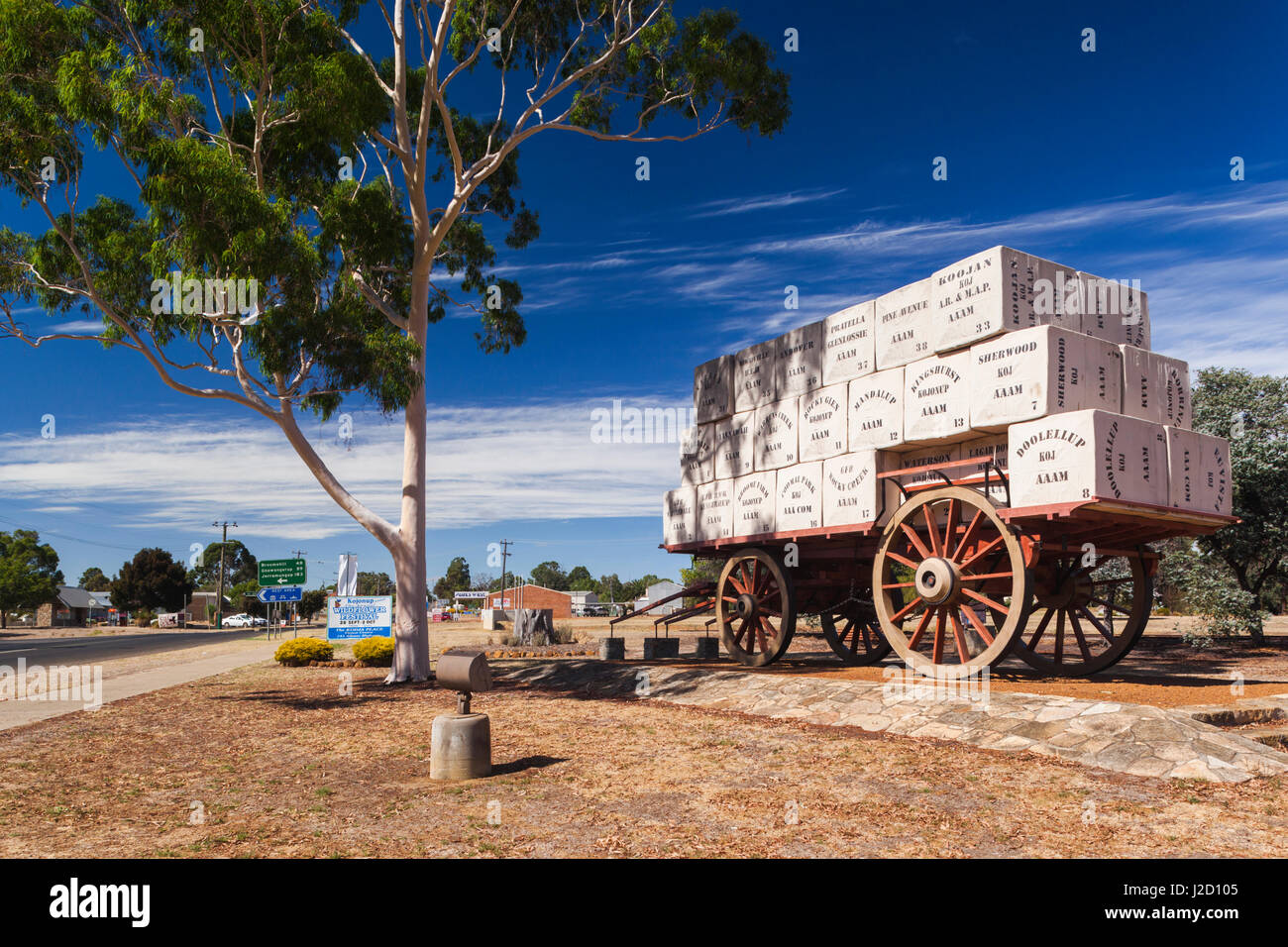 Southwest Australia, Kojonup, old wool wagon Stock Photo