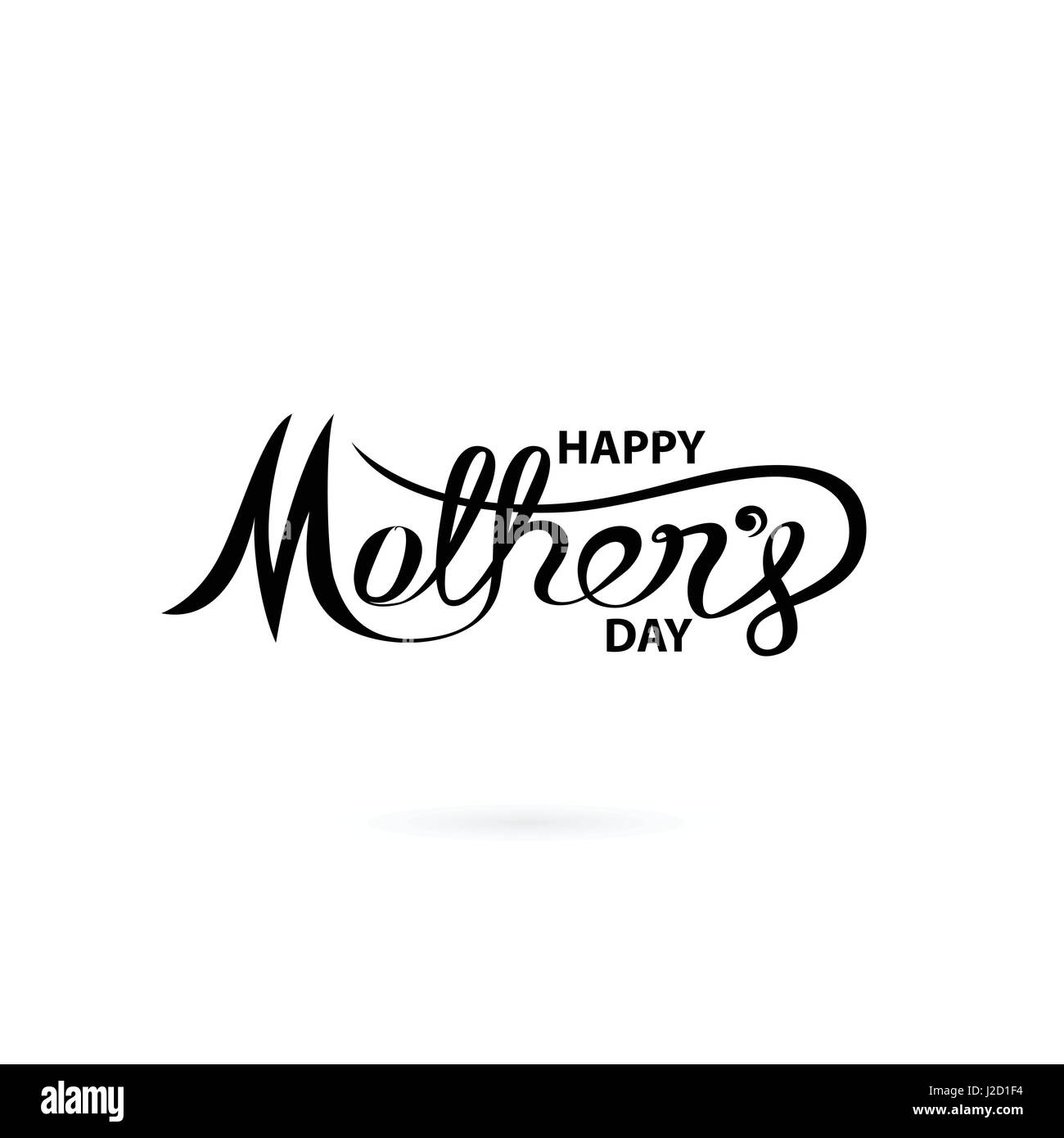 Happy Mother's Day Calligraphy Background.Happy Mother's Day Typographical Design Elements.Vector illustration Stock Vector