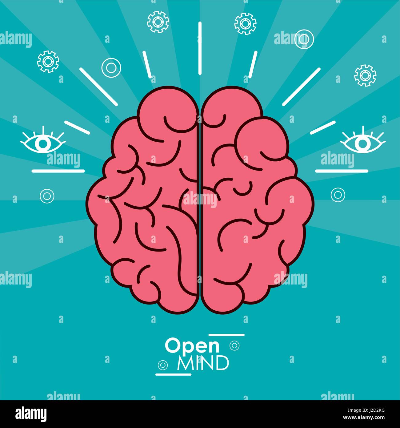 open mind human brain concept design Stock Vector Image & Art Alamy