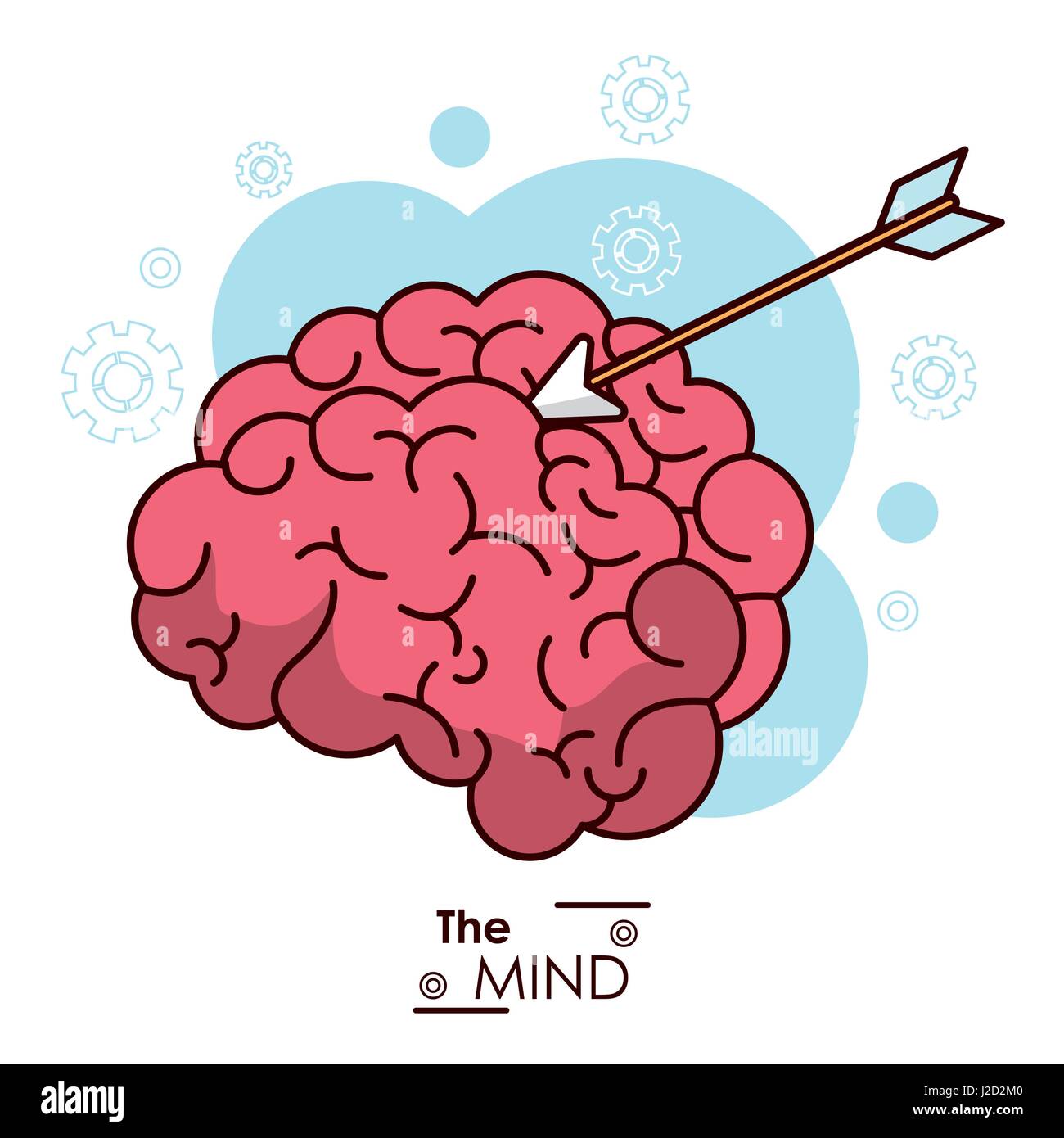 Brain target objetive marketing Stock Vector Images - Alamy