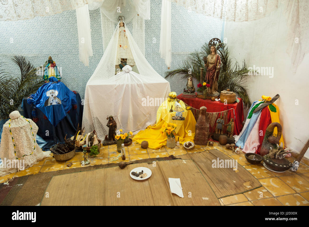 Trinidad the altar a priest santeria hires stock photography and