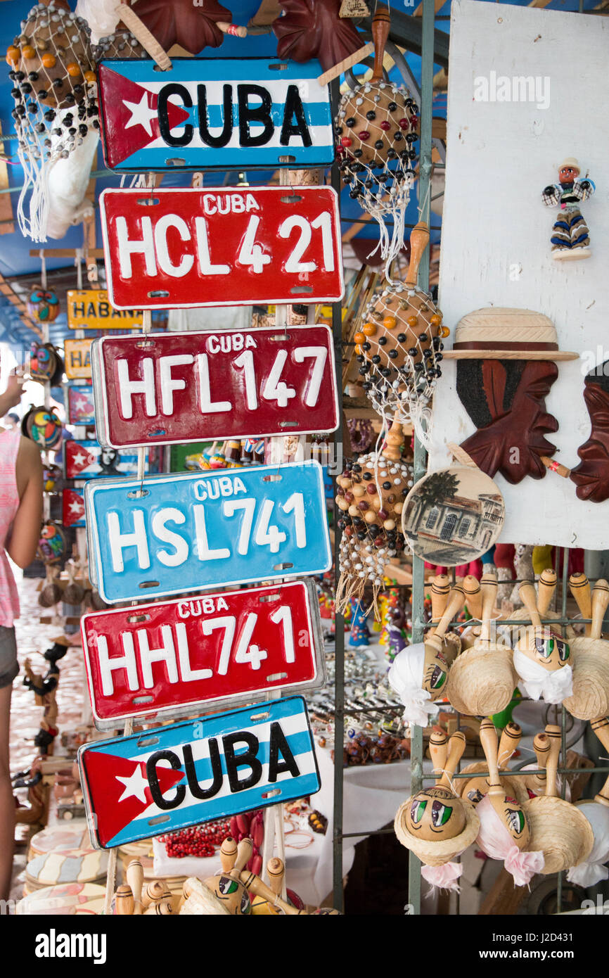 Trinidad license plates souvenirs hires stock photography and images