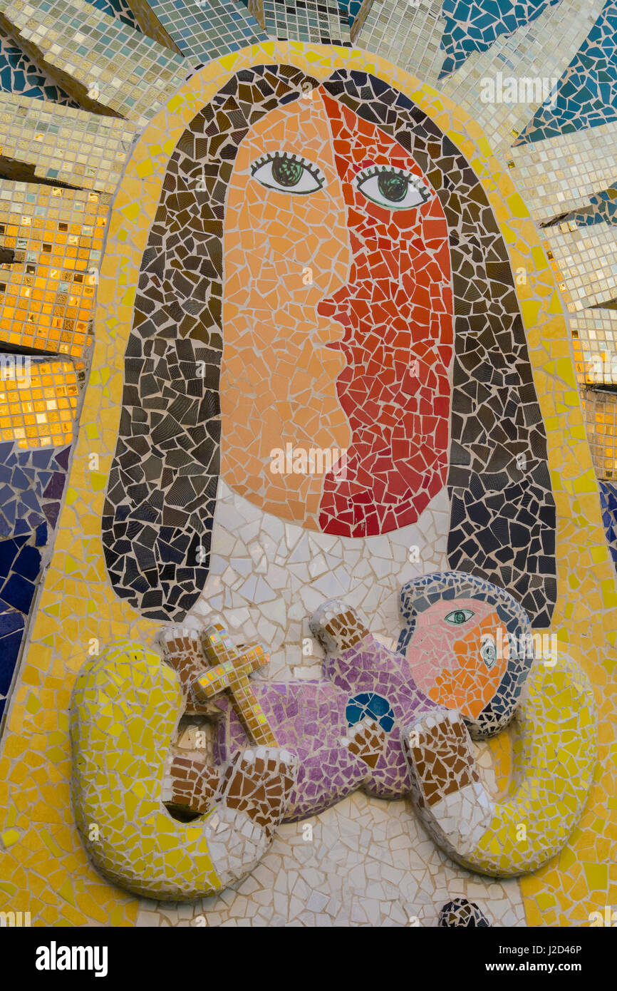 Cuba. Havana. Studio of famous Cuban artist Jose Fuster. Mosaic of the