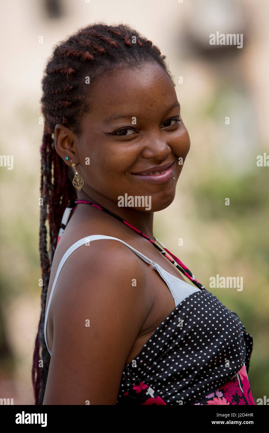 Cuba Havana teenage girl in traditional costume before folkloric