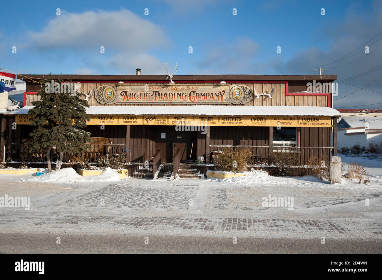 Arctic Trading Company Store Churchill Manitoba Canada Stock Photo Alamy