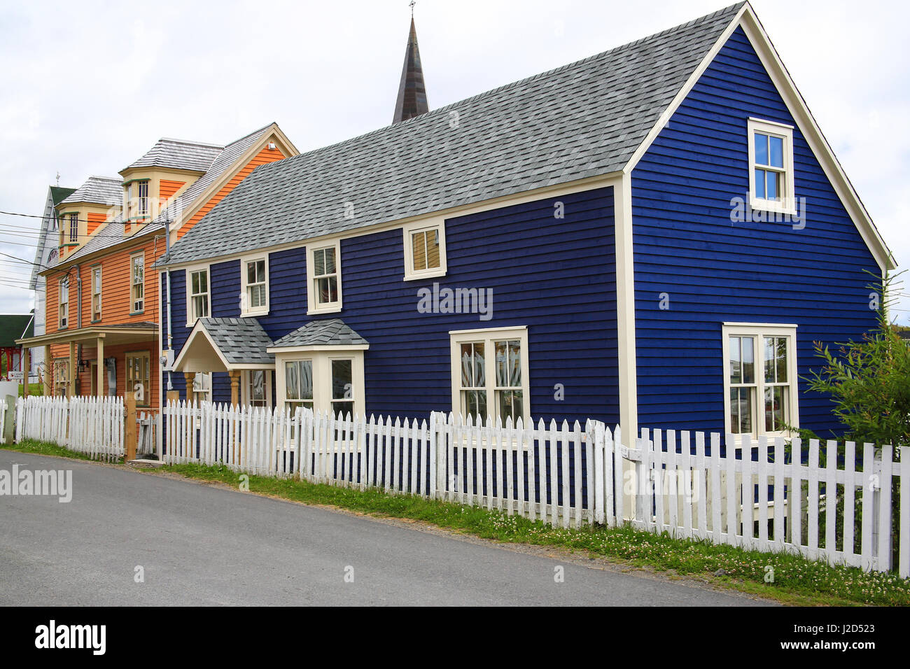 North America, Canada, NL, houses in town of Trinity Stock Photo Alamy