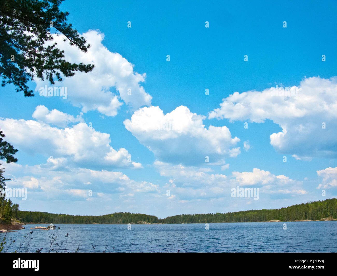 Canada, Ontario, Quetico Park, Lake Kawnipi. Wilderness, scenic of Cache Bay Stock Photo Alamy
