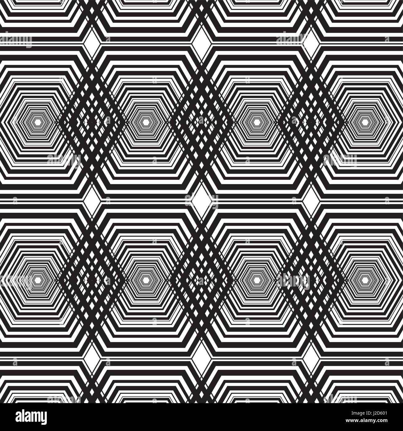 black and white hexagon geometric pattern background Stock Vector Image