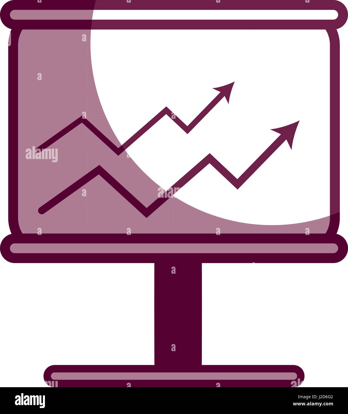 contour board with financial arrow to growing business Stock Vector ...