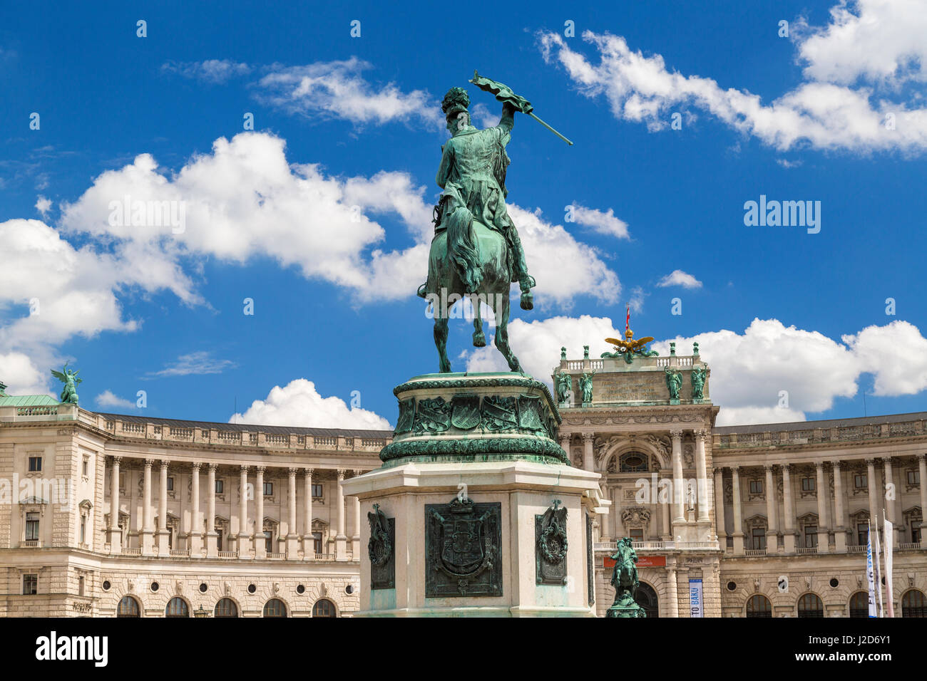 Franz Joseph Statue and Hofburg (Imperial) Palace, Vienna, Austria