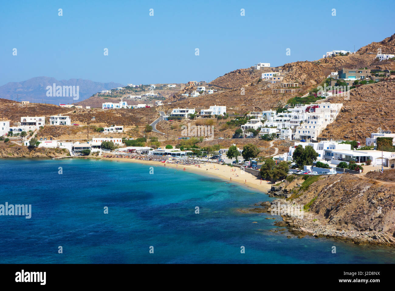 In and around the tourist Greek Capital town of Mykonos (Chora) on the ...