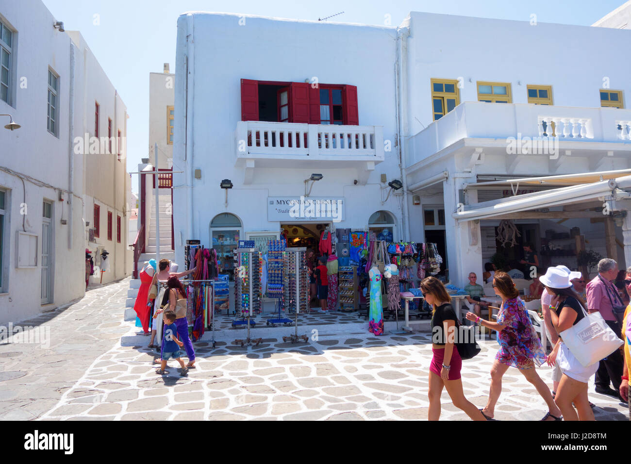 Mykonos town shops hi-res stock photography and images - Alamy