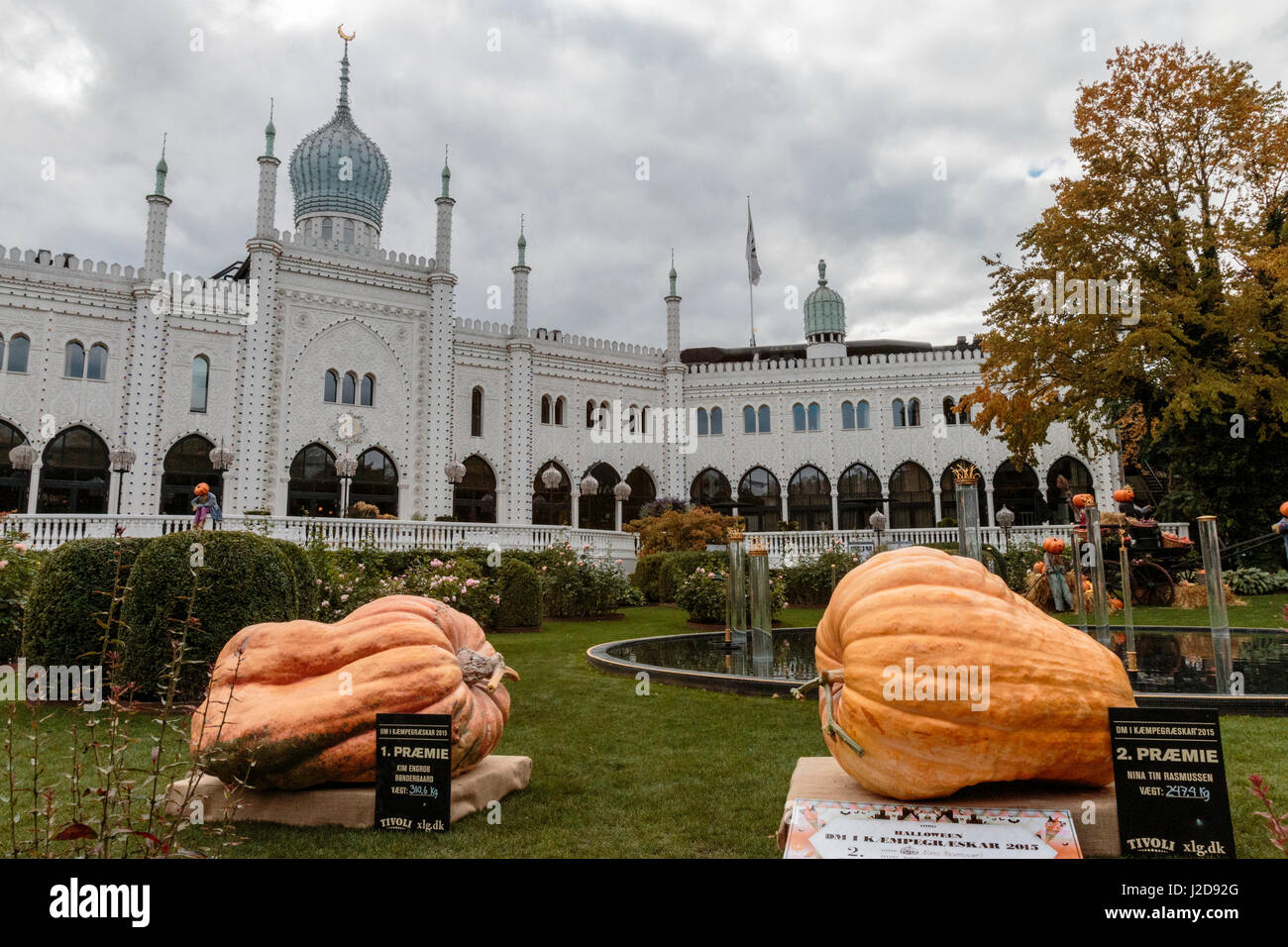 Tivoli Gardens Halloween Decorations Copenhagen Center Denmark