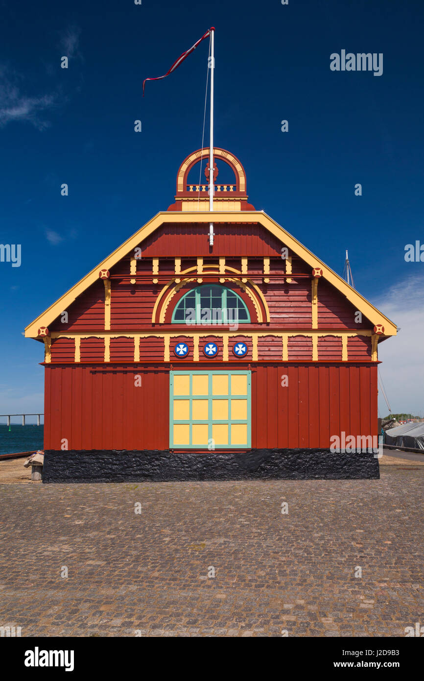 Denmark, Langeland, Rudkobing, town harbor building Stock Photo - Alamy