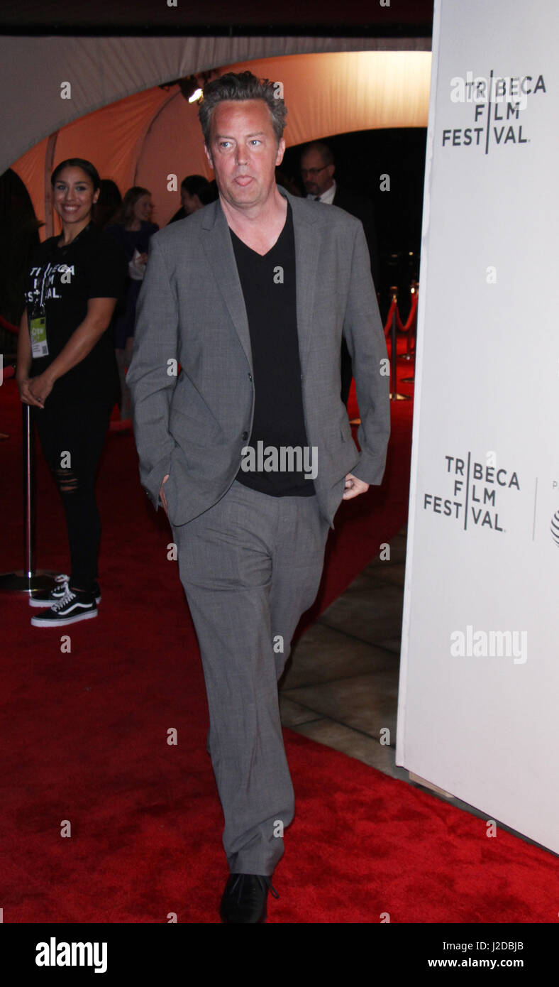 New York. USA. 26th Apr, 2017. Matthew Perry attends 2017 Tribeca Film  Festival World premiere of The Circle at BMCC Tribeca Performing Arts  Center in New York April 26, 2017. Credit: MediaPunch