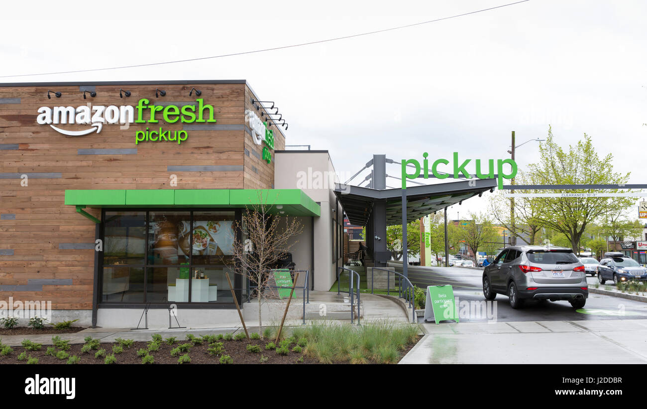 Seattle Washington Usa 26th Apr 2017 Amazonfresh Pickup Ballard Stock Photo Alamy