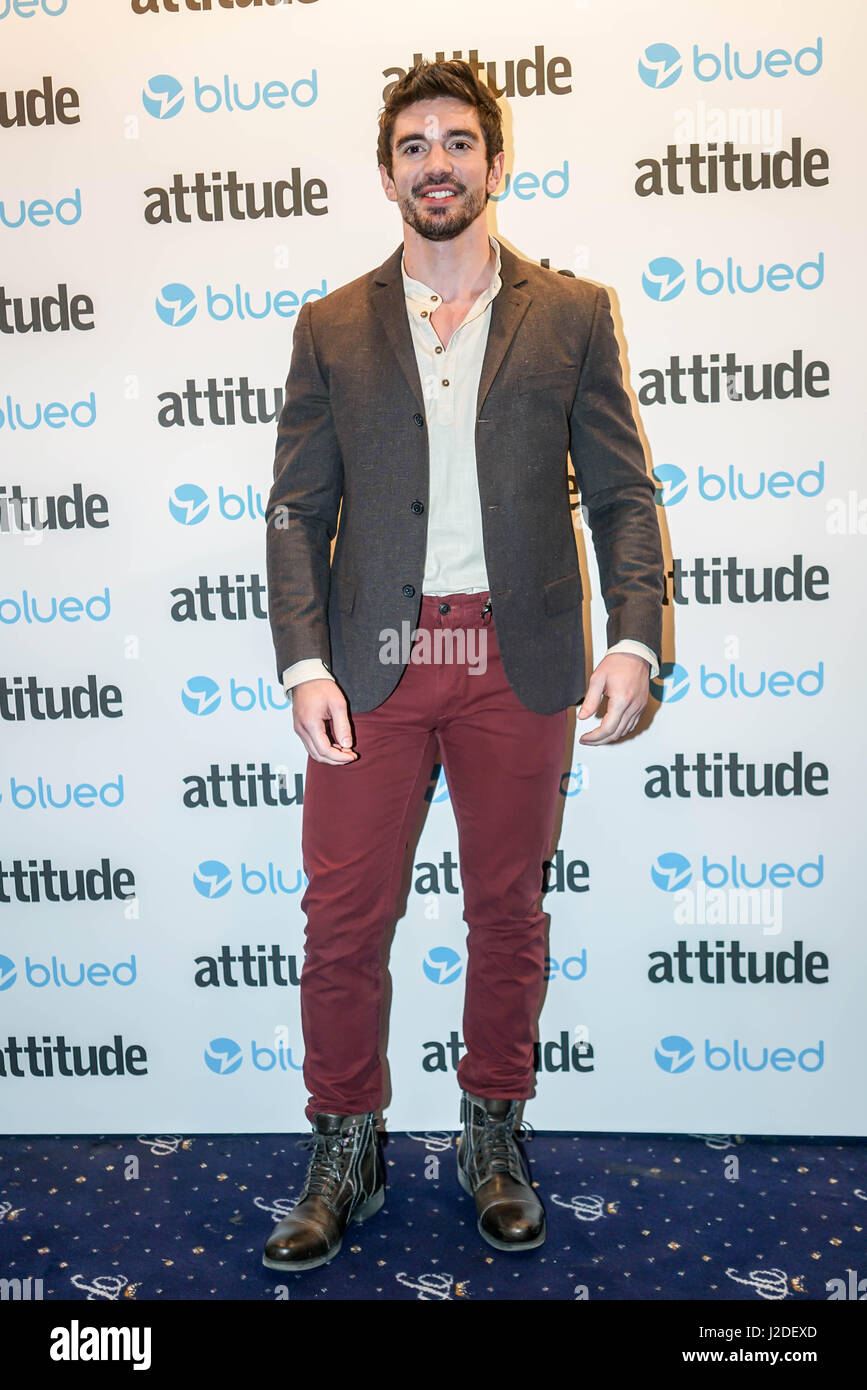 London, England, UK. 27th Apr, 2017. Steve Grand attend the LGBT magazine honours Bachelors of the Year at Café de Paris. by Credit: See Li/Alamy Live News Stock Photo