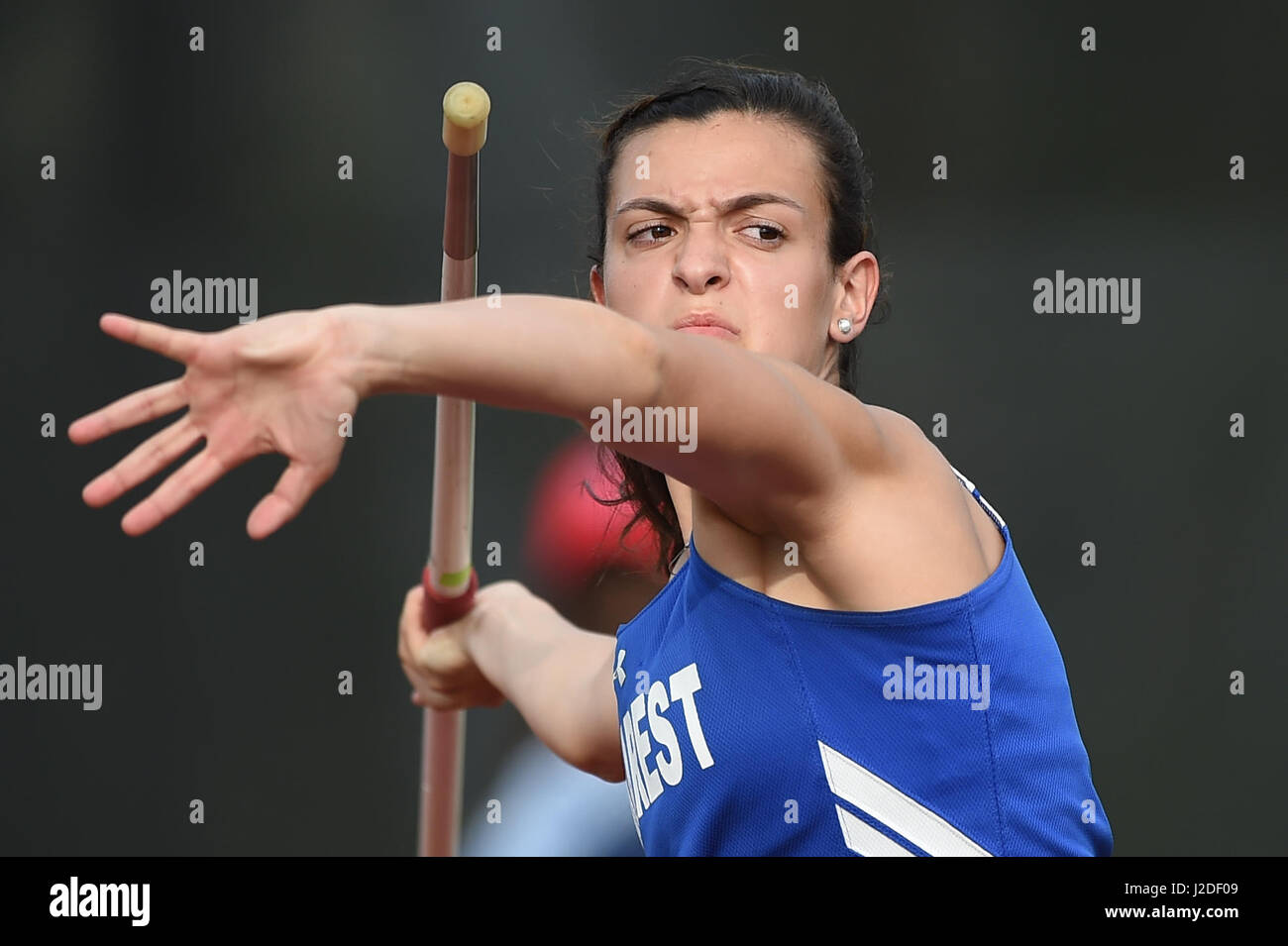 April 27, 2017 Northern Valley Regional's Jesse Geller makes her first