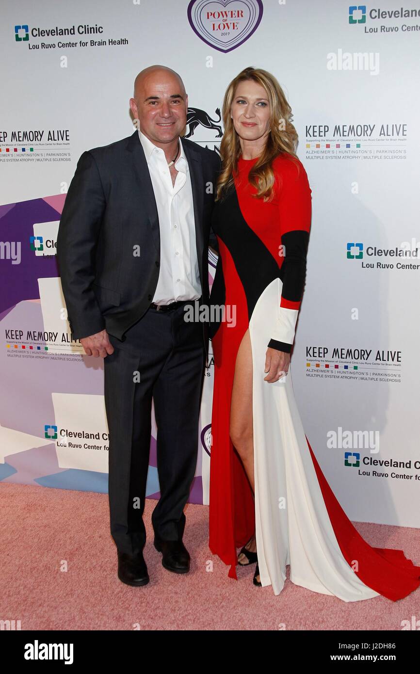Las Vegas, NV, USA. 27th Apr, 2017. Andre Agassi, Steffi Graf at arrivals  for Keep Memory Alive 21st Annual Power Of Love Gala, MGM Grand Garden  Arena, Las Vegas, NV April 27,