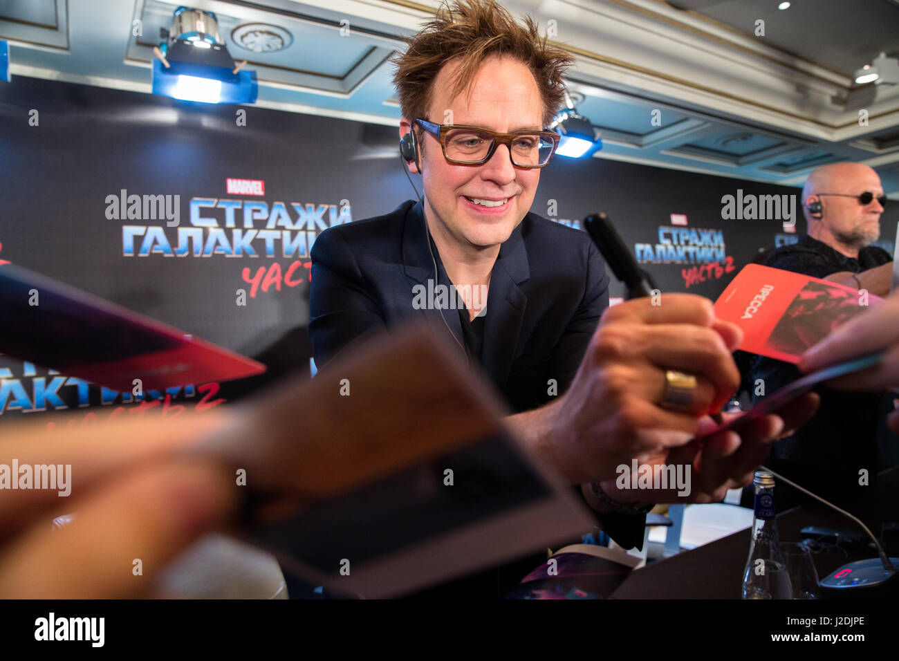 Moscow, Russia. 27th Apr, 2017. American film director James Gunn