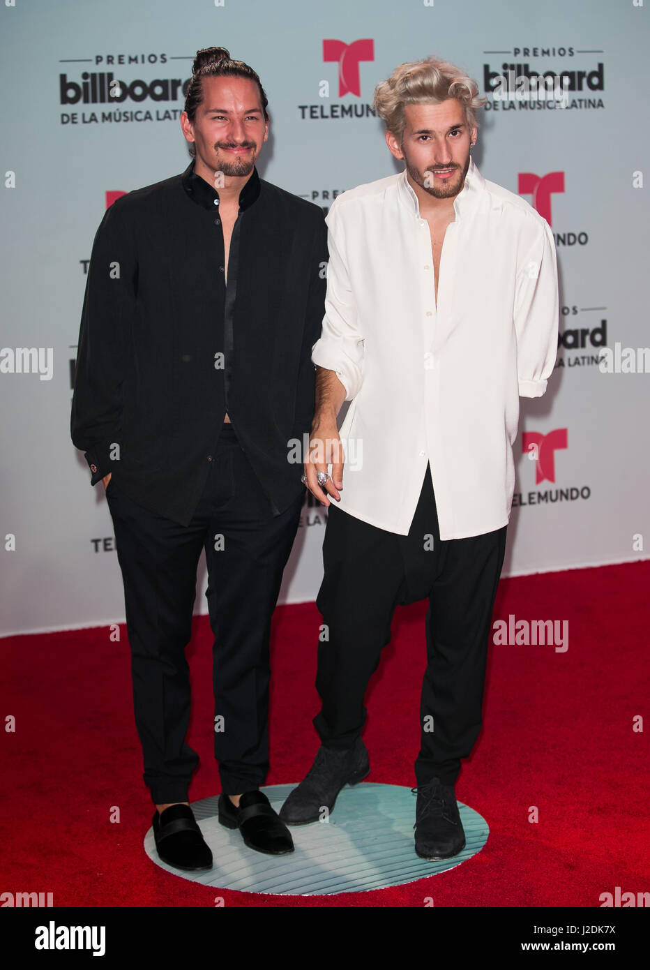 Coral Gables, FL, USA. 27th Apr, 2017. Mau y Ricky attends the Billboard Latin Music Awards at Watsco Center in Coral Gables, Florida on April 15, 2017. Credit: Aaron Gilbert/Media Punch/Alamy Live News/Alamy Live News Stock Photo