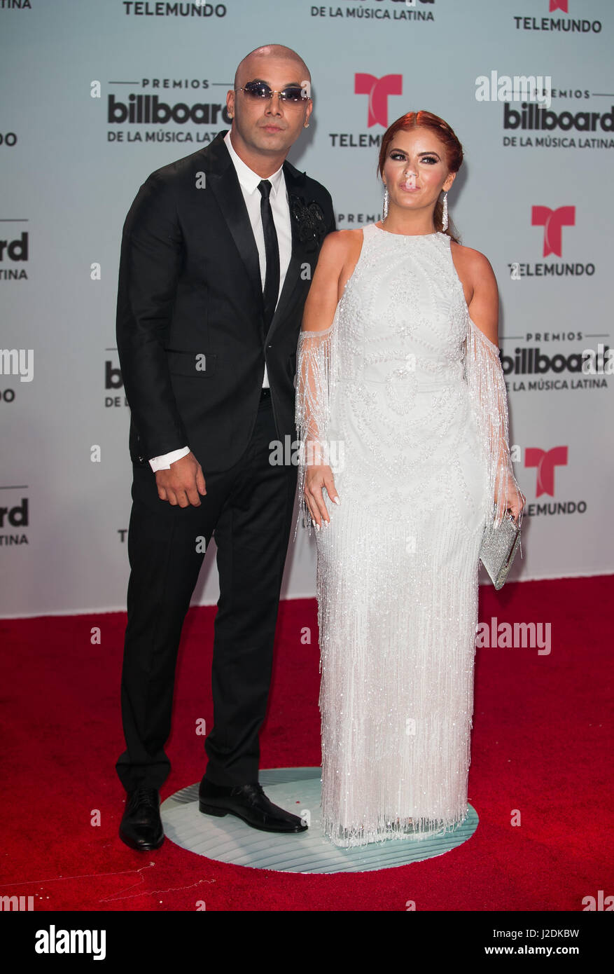 Coral Gables, FL, USA. 27th Apr, 2017. Wisin and Yomaira Ortiz attends the Billboard Latin Music Awards at Watsco Center in Coral Gables, Florida on April 15, 2017. Credit: Aaron Gilbert/Media Punch/Alamy Live News/Alamy Live News Stock Photo