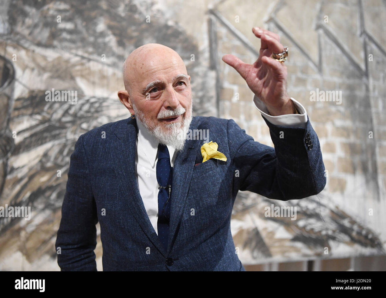 Karlsruhe, Germany. 27th Apr, 2017. German artist Markus Luepertz in ...