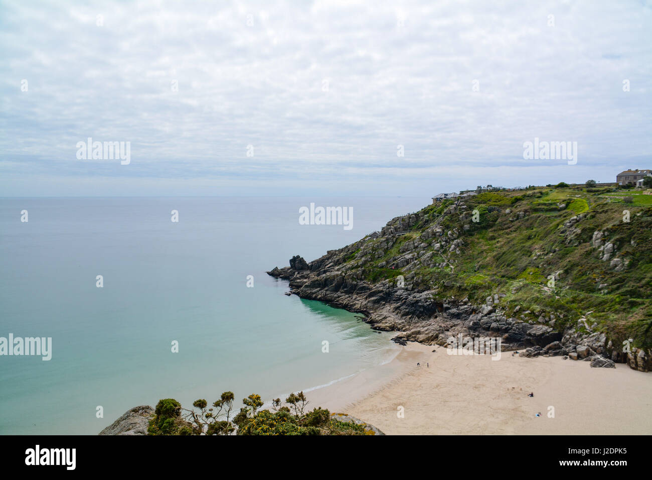 Treen, Cornwall, UK. 28th April 2017. UK Weather. A hot afternoon on Pednvounder and Porthcurno beaches, ahead of the bank holiday weekend. Credit: cwallpix/Alamy Live News Stock Photo