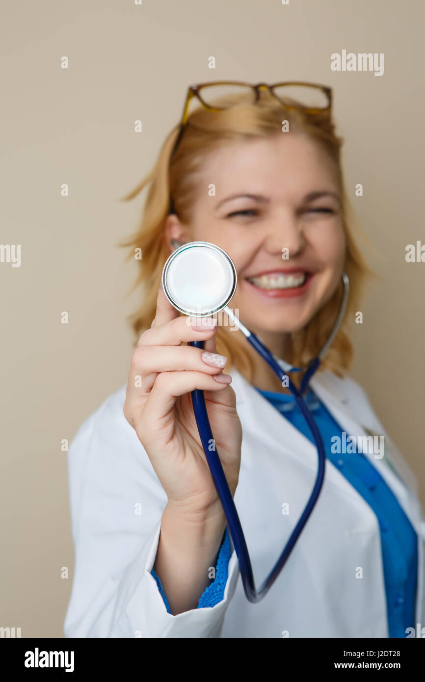 Beautiful girl in medical dressing Stock Photo Alamy