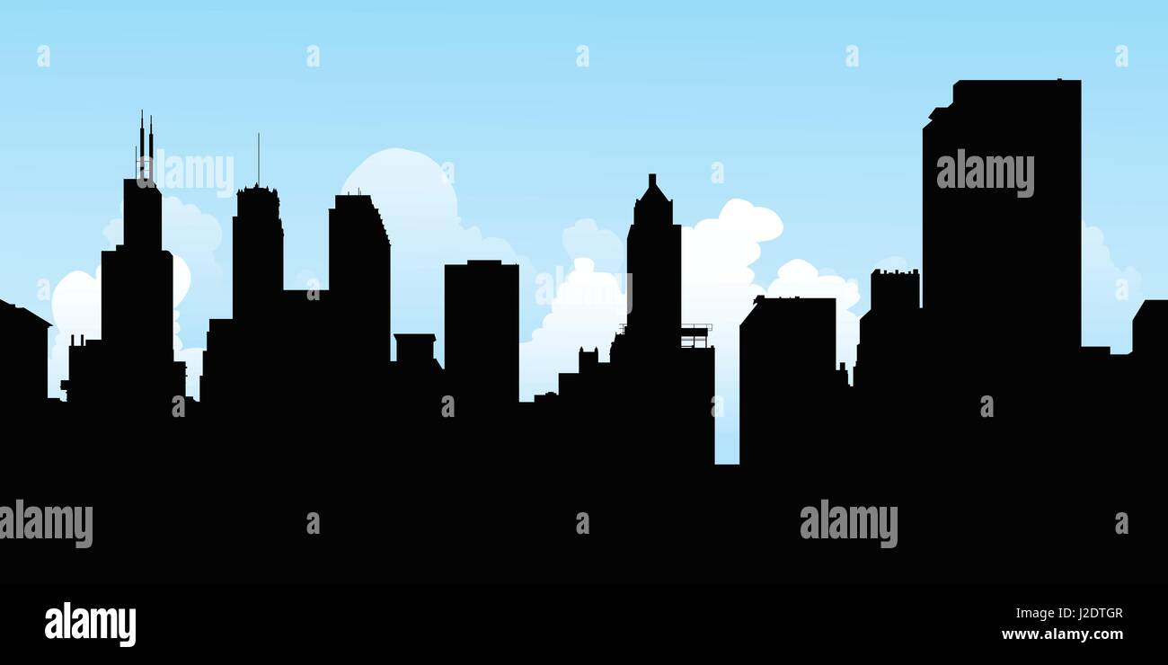 Chicago city architecture Stock Vector Images - Alamy
